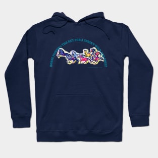 Horse power's the key, for a sprint wild and free! - running colorful wild horses Hoodie